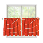 Salmon Artwork Print Tier Curtains