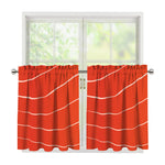 Salmon Artwork Print Tier Curtains