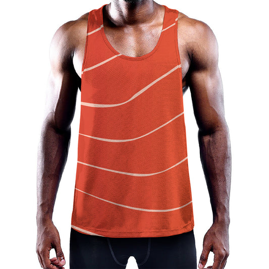 Salmon Artwork Print Training Tank Top