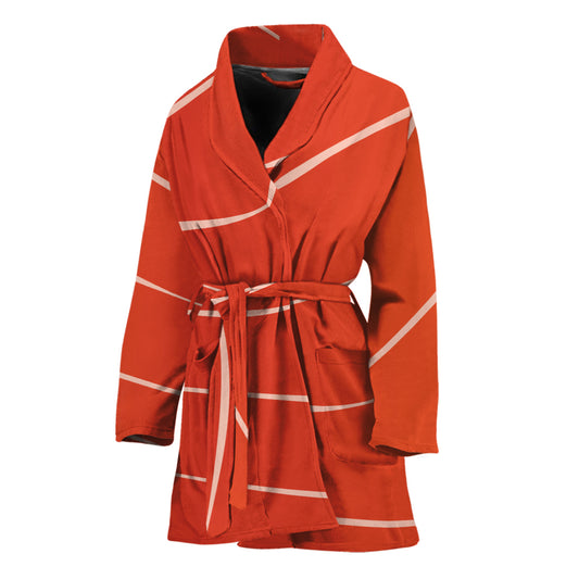 Salmon Artwork Print Women's Bathrobe