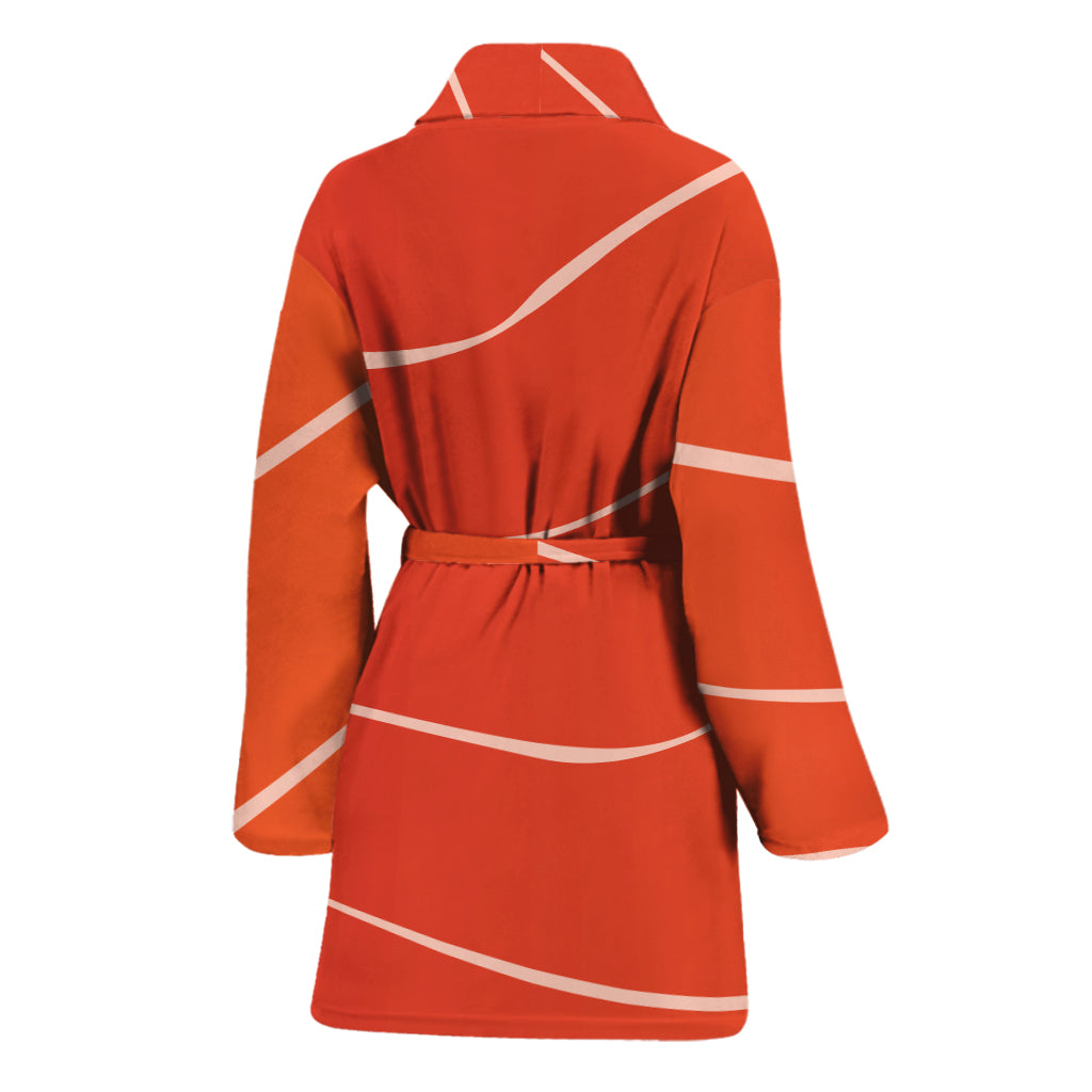 Salmon Artwork Print Women's Bathrobe