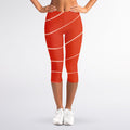 Salmon Artwork Print Women's Capri Leggings