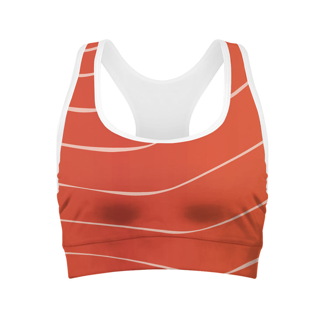 Salmon Artwork Print Women's Sports Bra