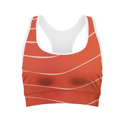 Salmon Artwork Print Women's Sports Bra