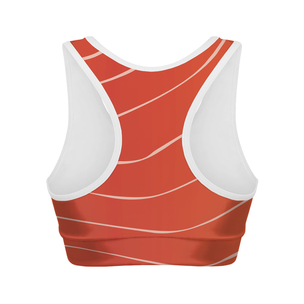 Salmon Artwork Print Women's Sports Bra