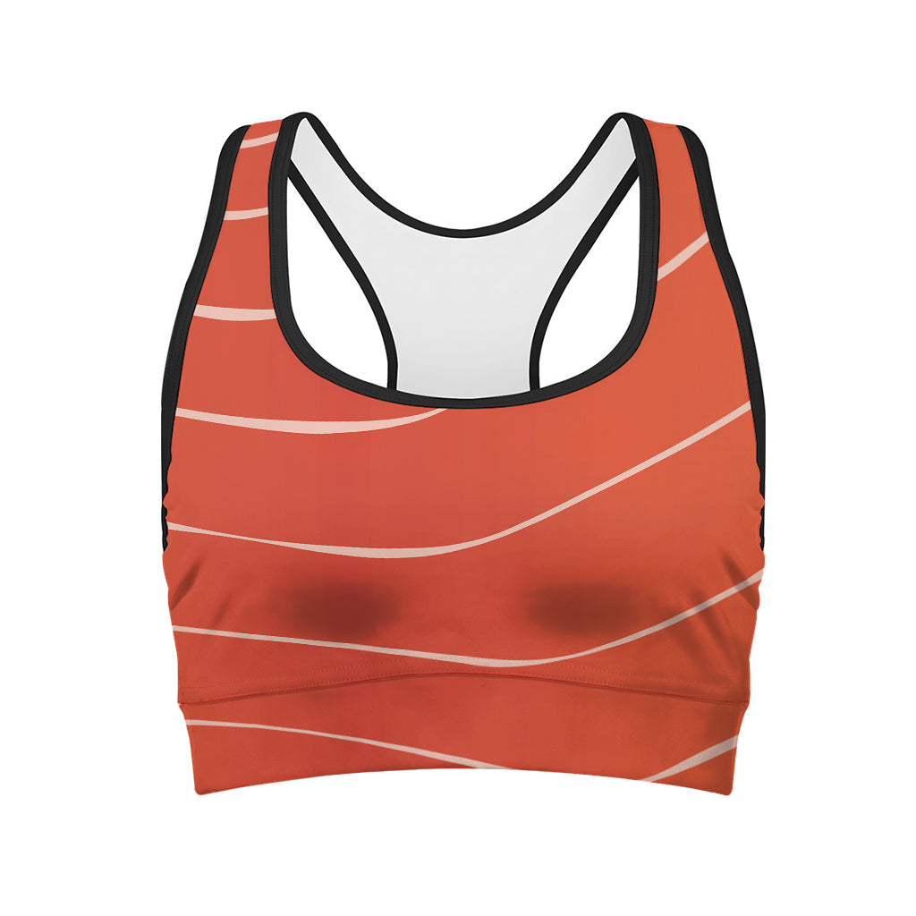 Salmon Artwork Print Women's Sports Bra