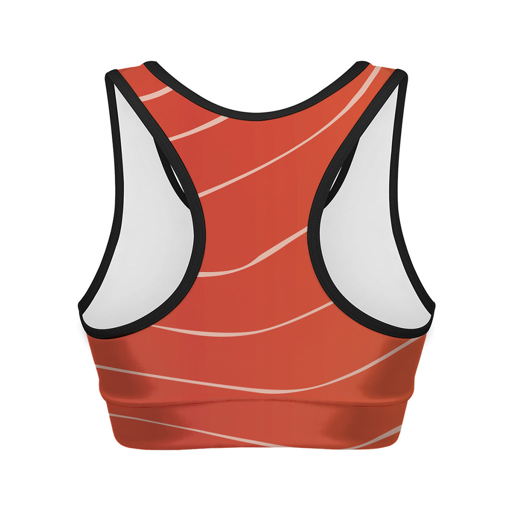 Salmon Artwork Print Women's Sports Bra