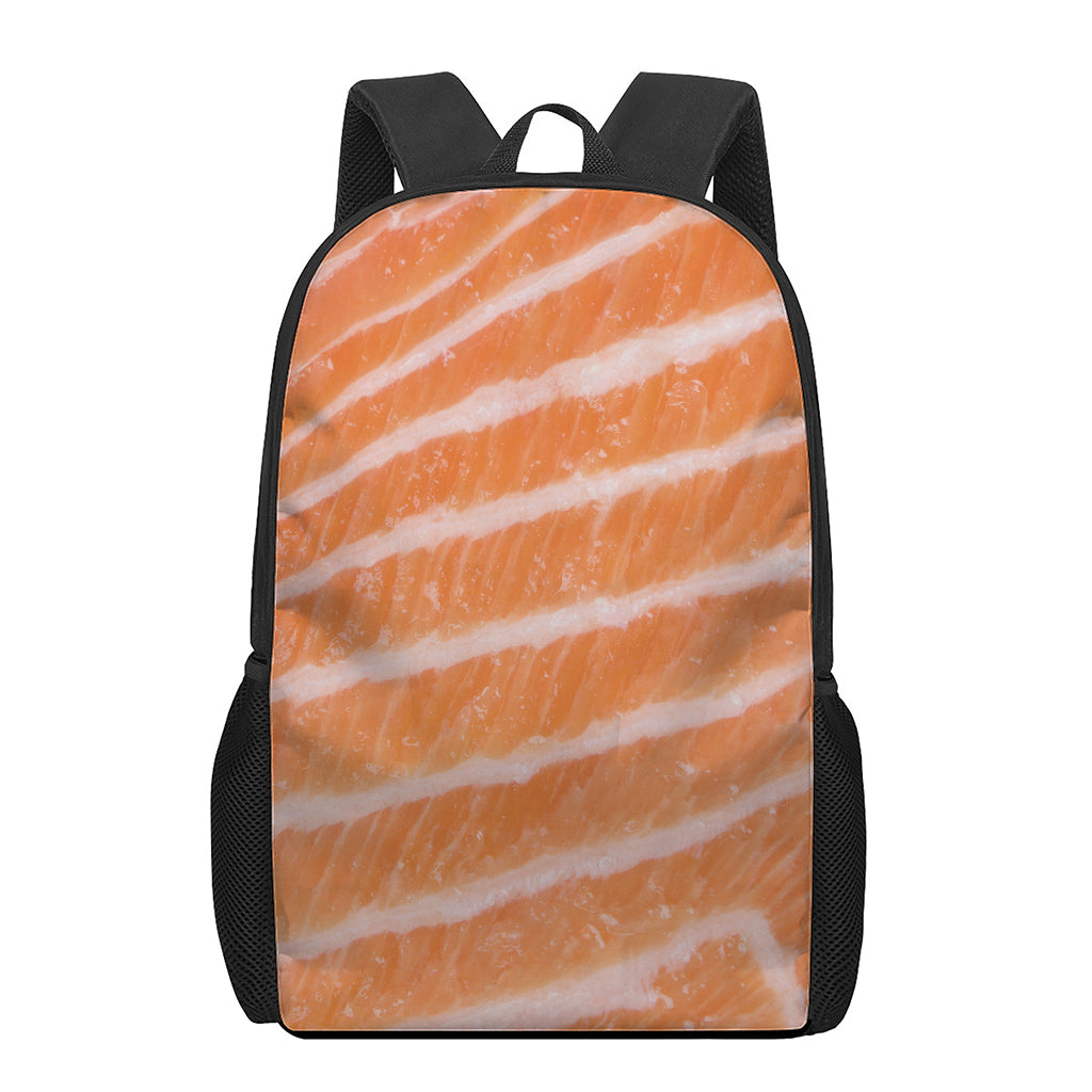 Salmon Fillet Print 17 Inch Backpack