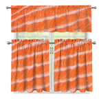 Salmon Fillet Print 3 Piece Kitchen Curtains