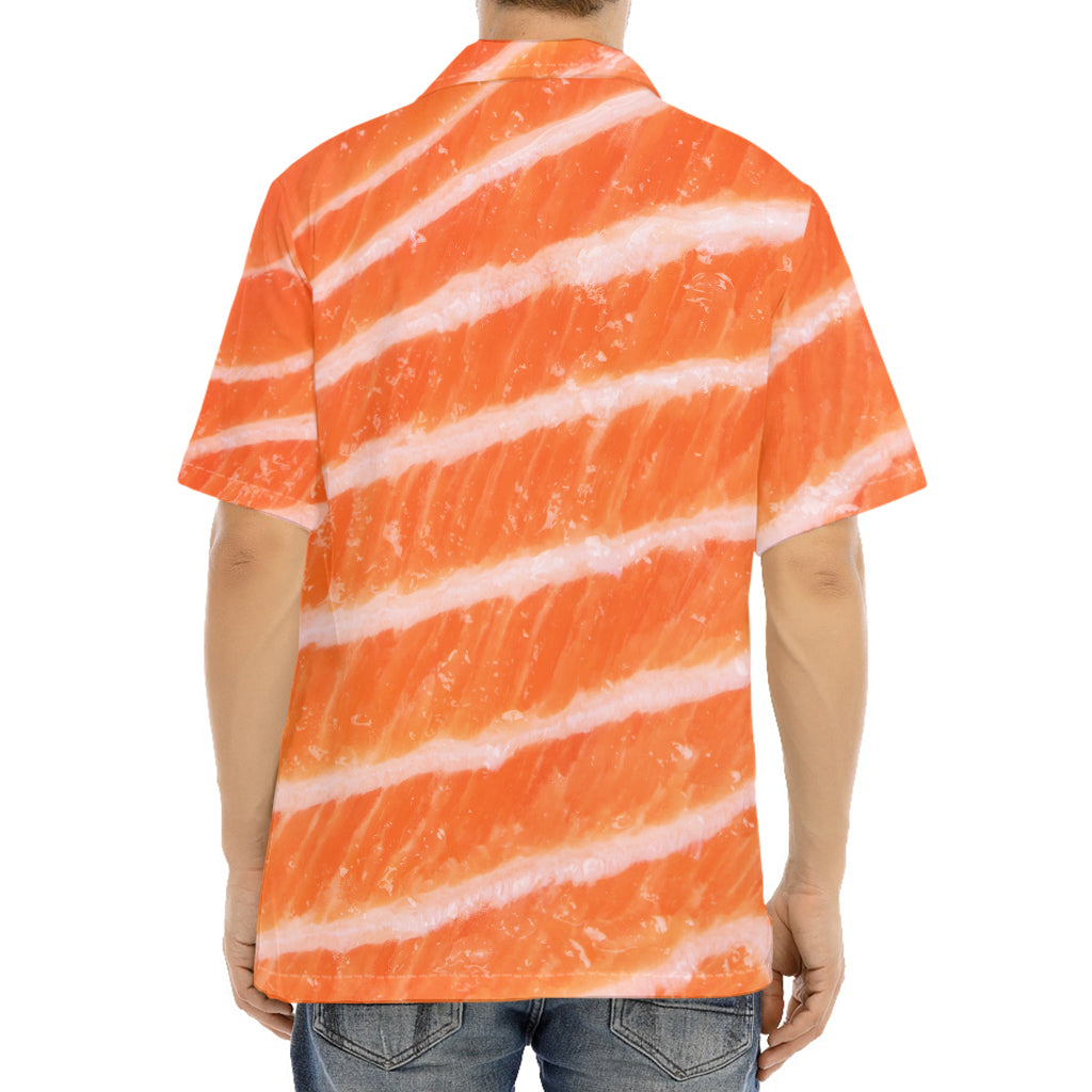 Salmon Fillet Print Aloha Shirt
