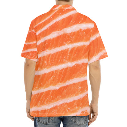 Salmon Fillet Print Aloha Shirt