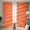 Salmon Fillet Print Dimout Pencil Pleat Curtains