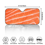 Salmon Fillet Print Car Windshield Sun Shade