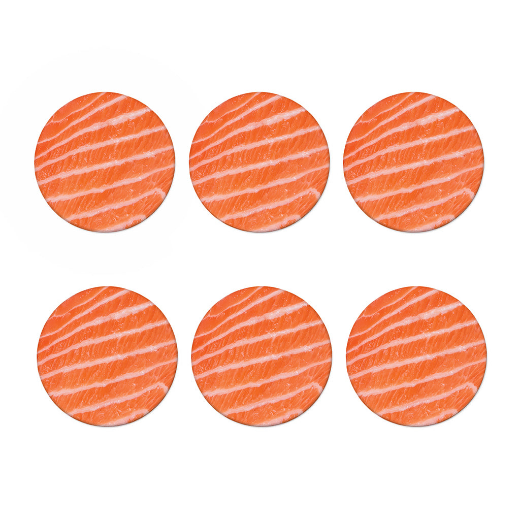 Salmon Fillet Print Coaster Set