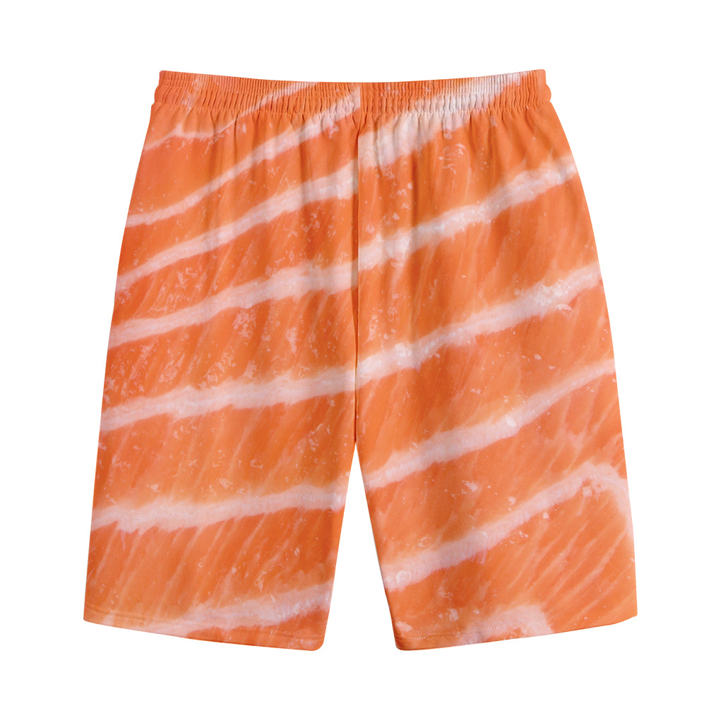 Salmon Fillet Print Cotton Shorts