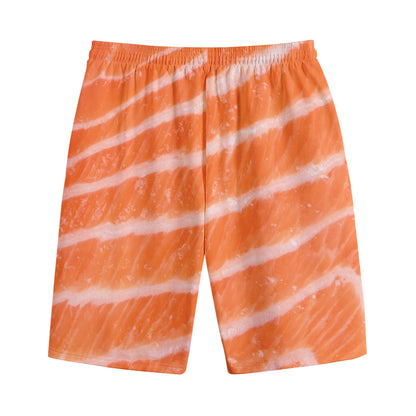 Salmon Fillet Print Cotton Shorts