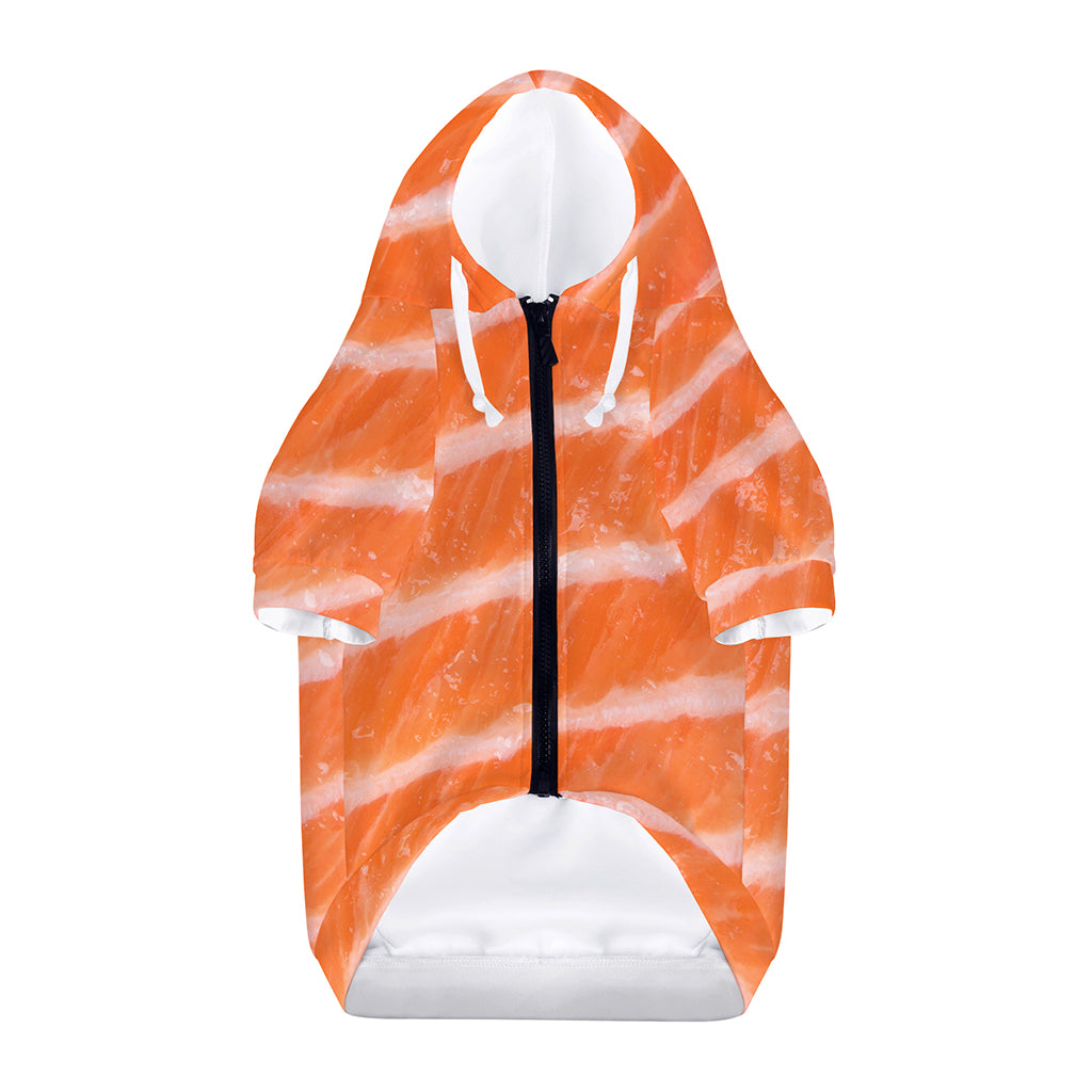 Salmon Fillet Print Dog Zip Up Hoodie