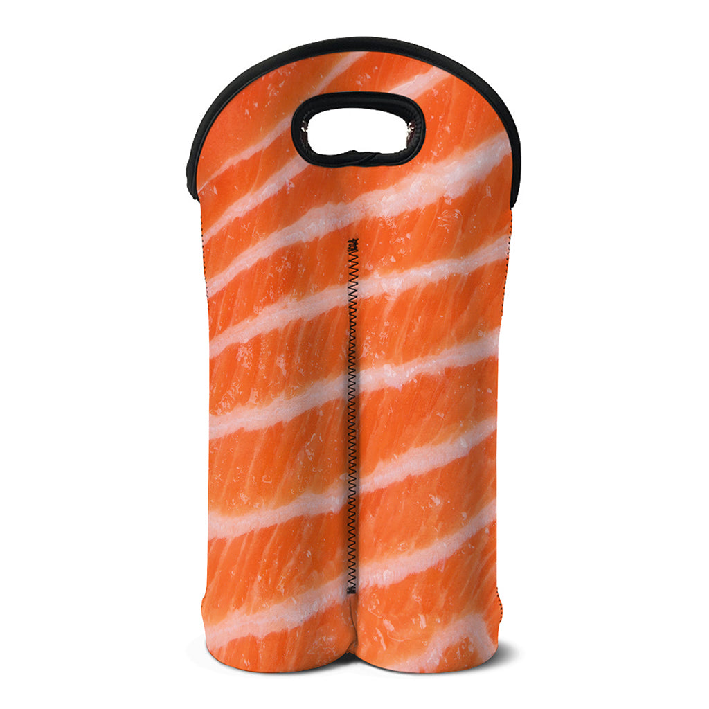 Salmon Fillet Print Double Neoprene Wine Tote