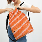 Salmon Fillet Print Drawstring Backpack