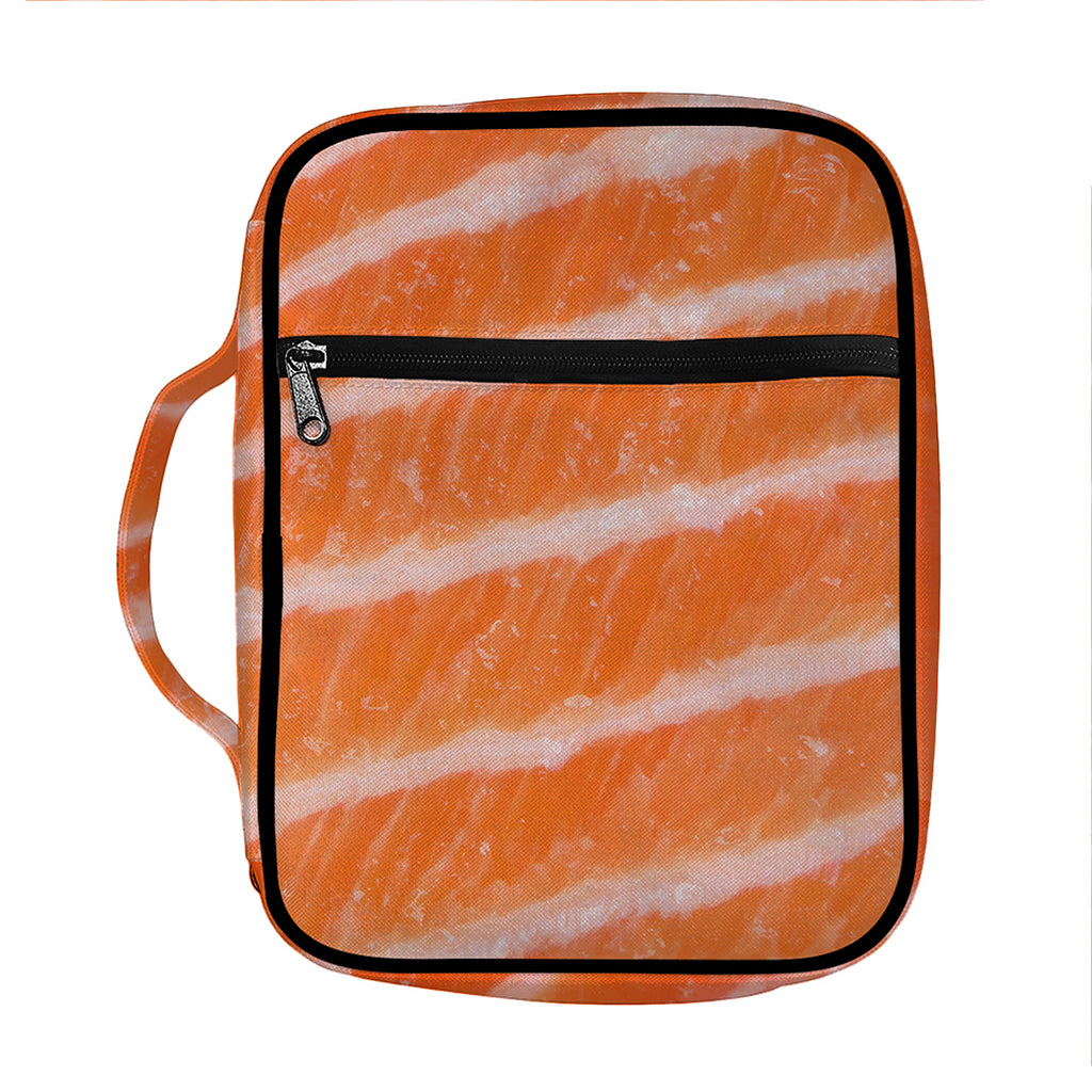 Salmon Fillet Print Front Pocket Bible Bag