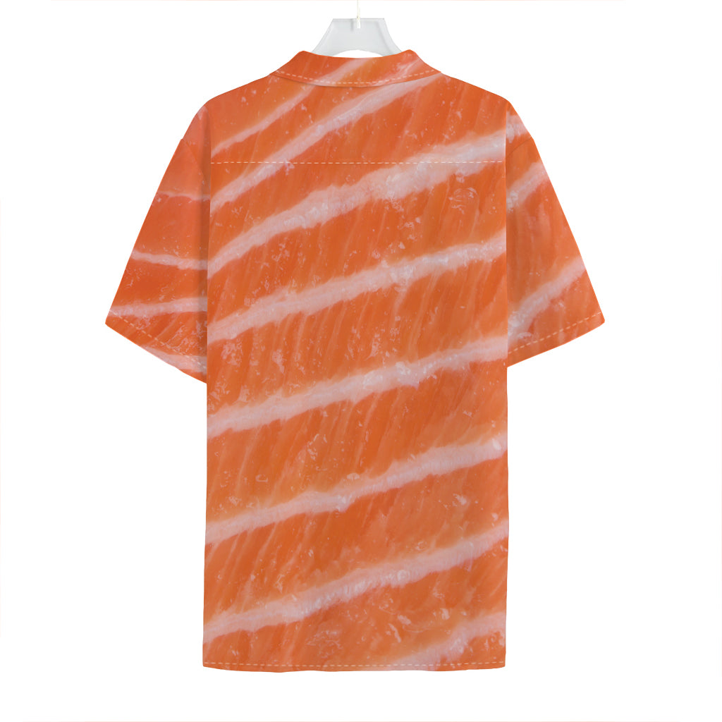 Salmon Fillet Print Hawaiian Shirt