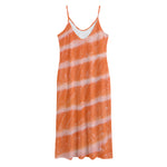 Salmon Fillet Print Jersey Midi Cami Dress