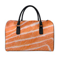 Salmon Fillet Print Leather Duffel Bag