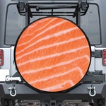 Salmon Fillet Print Leather Spare Tire Cover
