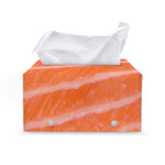 Salmon Fillet Print Leather Tissue Box Cover
