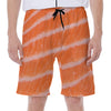 Salmon Fillet Print Men's Beach Shorts