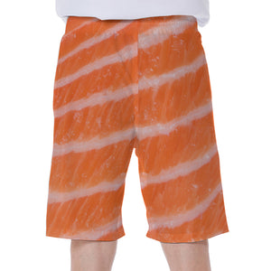 Salmon Fillet Print Men's Beach Shorts