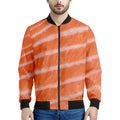 Salmon Fillet Print Men's Bomber Jacket