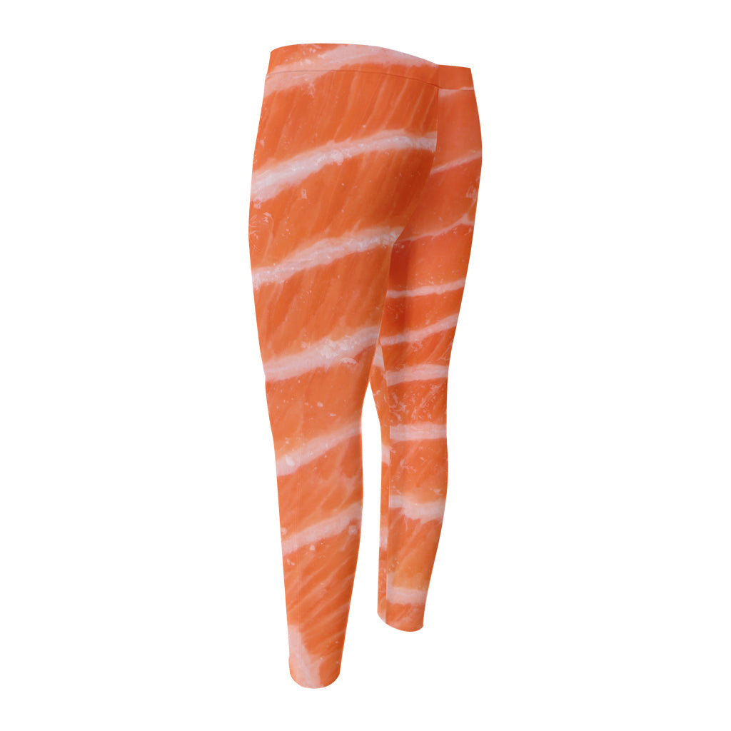 Salmon Fillet Print Men's Compression Pants