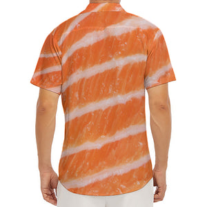 Salmon Fillet Print Men's Deep V-Neck Shirt