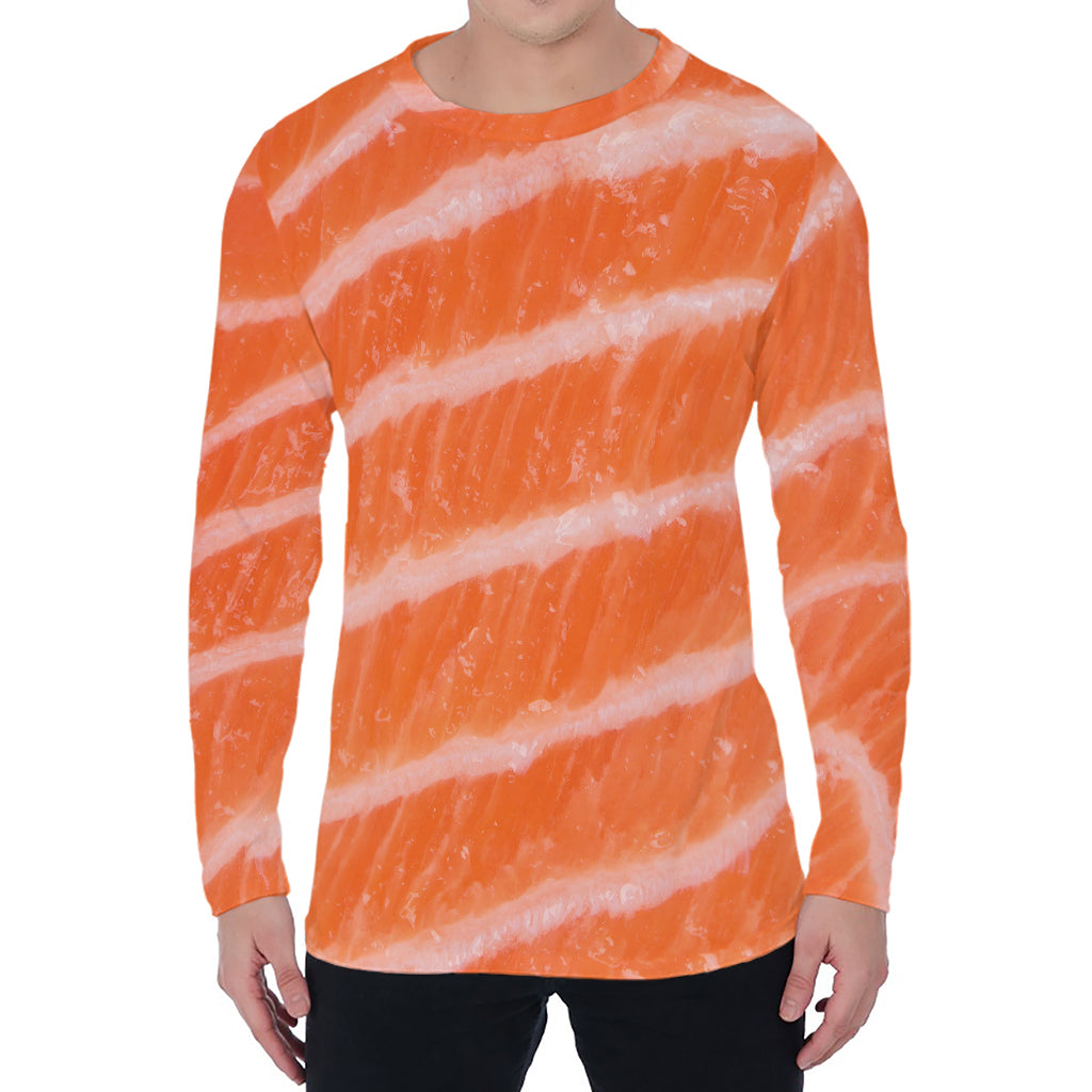 Salmon Fillet Print Men's Long Sleeve T-Shirt