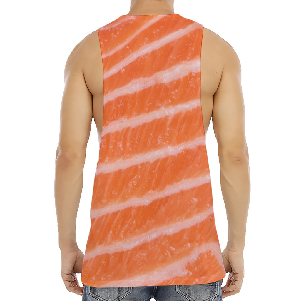 Salmon Fillet Print Men's Muscle Tank Top