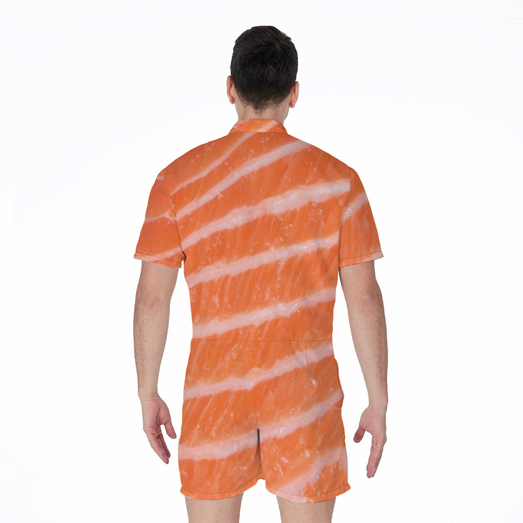 Salmon Fillet Print Men's Rompers