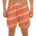 Salmon Fillet Print Men's Split Running Shorts