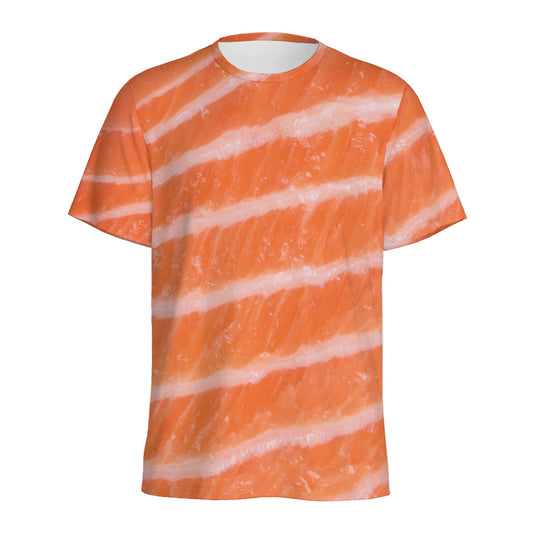 Salmon Fillet Print Men's Sports T-Shirt