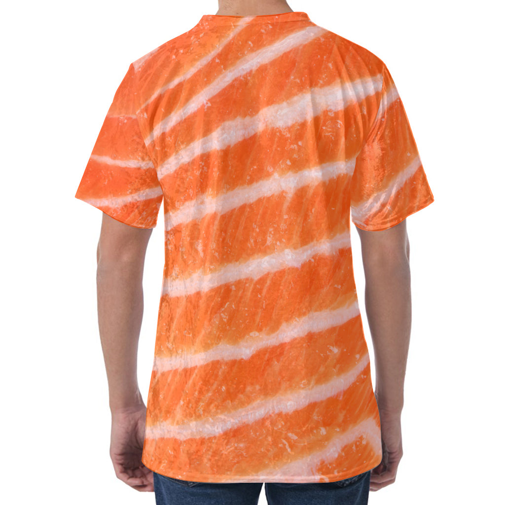 Salmon Fillet Print Men's Velvet T-Shirt
