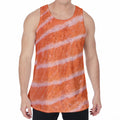 Salmon Fillet Print Men's Velvet Tank Top