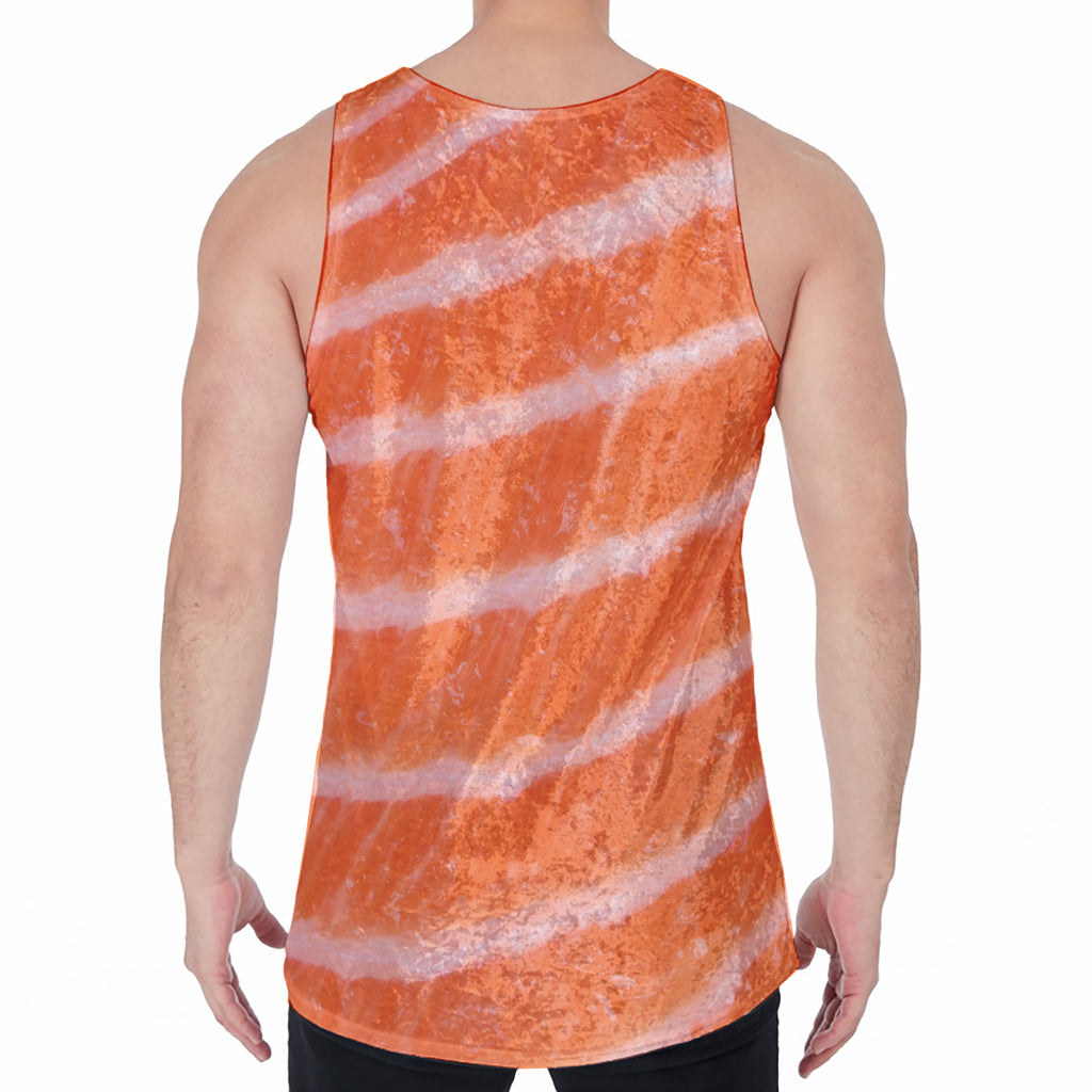 Salmon Fillet Print Men's Velvet Tank Top