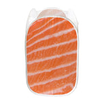 Salmon Fillet Print Mesh Laundry Hamper