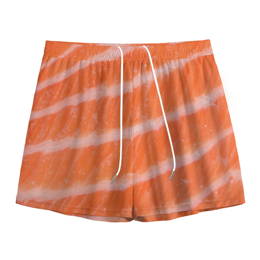 Salmon Fillet Print Mesh Shorts