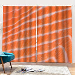 Salmon Fillet Print Pencil Pleat Curtains