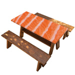 Salmon Fillet Print Picnic Table Cover