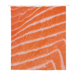 Salmon Fillet Print Polyester Shower Curtain