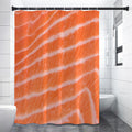 Salmon Fillet Print Premium Shower Curtain