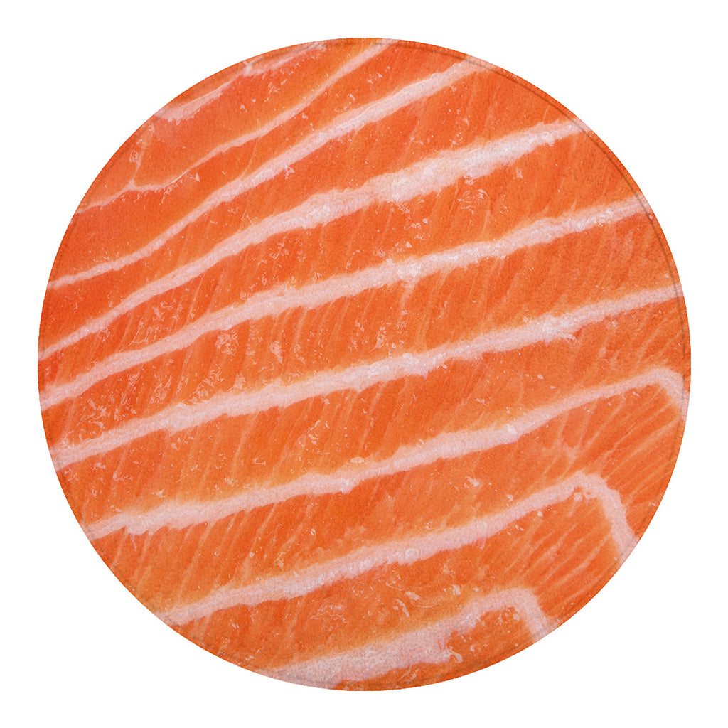 Salmon Fillet Print Round Blanket