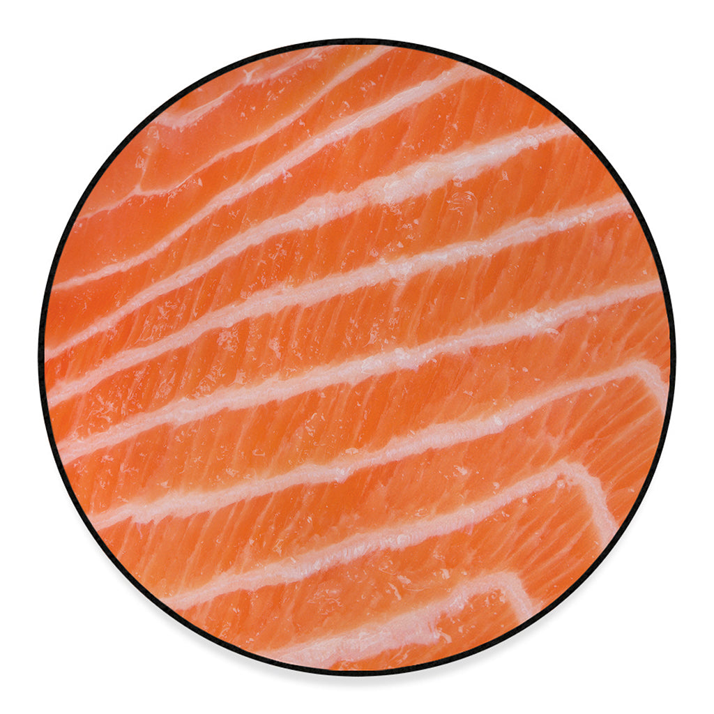 Salmon Fillet Print Round Floor Mat